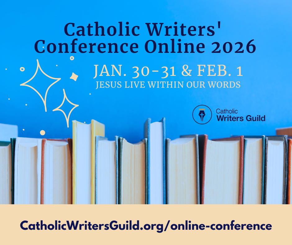 banner for the Catholic Writers Conference Online with dates